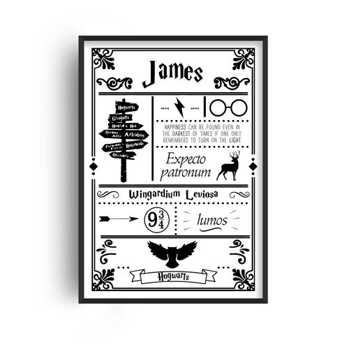 Personalised Name Harry Potter Print - A5 (14.7x21cm) - Print Only