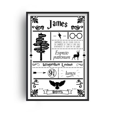 Personalised Name Harry Potter Print - A4 (21x29.7cm) - Print Only