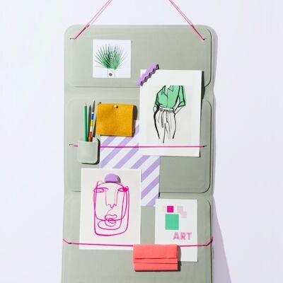 Art Bag - Soft Mint x Hot Pink