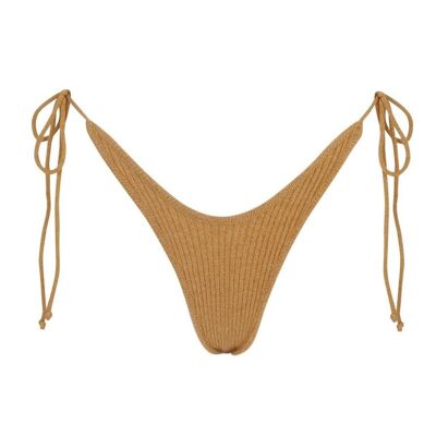 Capri in Gold - Knitted tie bottom