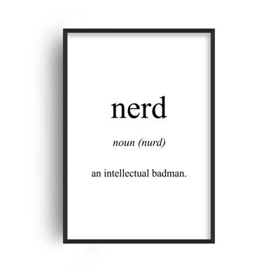 Nerd Meaning Print - A4 (21x29.7cm) - White Frame