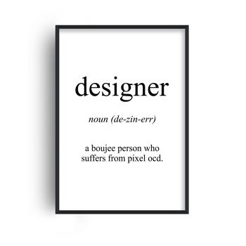 Designer Signification Print - A4 (21x29,7cm) - Cadre Blanc 1