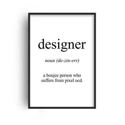 Designer Meaning Print - A4 (21x29.7cm) - White Frame