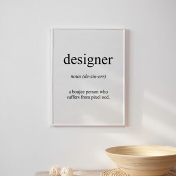 Designer Signification Print - A3 (29,7x42cm) - Cadre Blanc 2