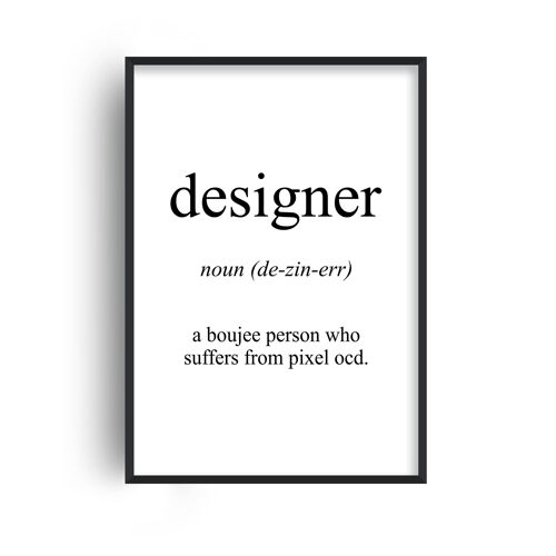 Designer Meaning Print - 20x28inchesx50x70cm - Black Frame