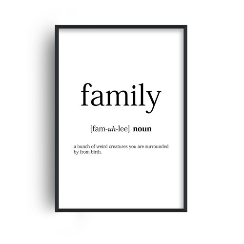 Family Meaning Print - A2 (42x59.4cm) - White Frame