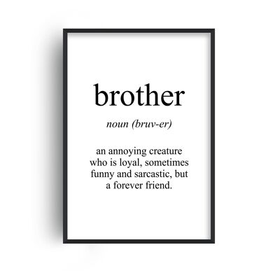 Brother Meaning Print - A3 (29.7x42cm) - White Frame