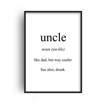 Impression de sens de l'oncle - A4 (21x29,7 cm) - Cadre noir 1