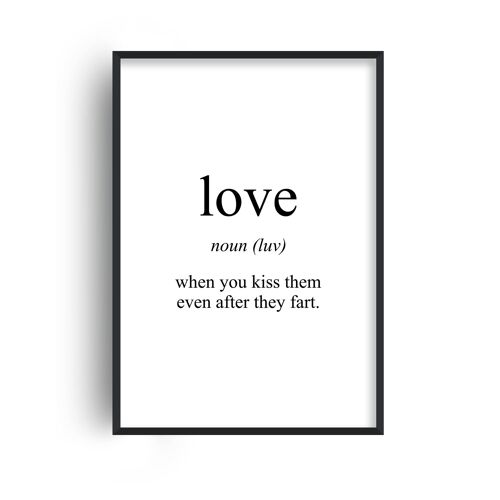 Love Meaning Print - A4 (21x29.7cm) - White Frame