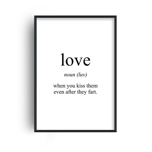 Love Meaning Print - A2 (42x59.4cm) - Black Frame