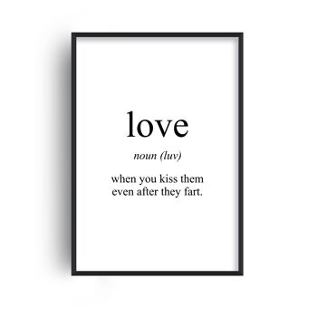 Love Meaning Print - A2 (42x59,4cm) - Cadre noir 1