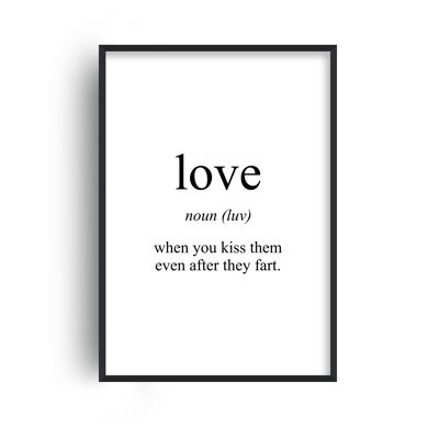 Love Meaning Print - 30x40inches/75x100cm - White Frame