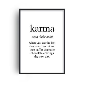 Karma Signification Print - A3 (29,7x42cm) - Cadre Noir 1