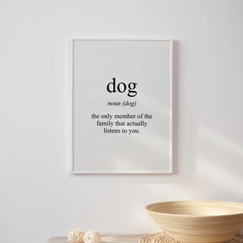 Chien signifiant impression - A5 (14,7 x 21 cm) - impression uniquement 2