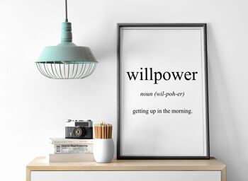 Willpower Signification Print - A2 (42x59,4cm) - Cadre Blanc 3
