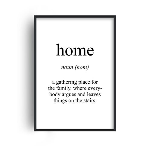Home Meaning Print - A4 (21x29.7cm) - Black Frame