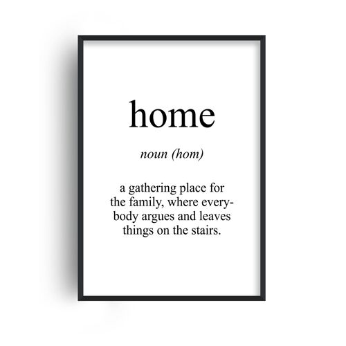 Home Meaning Print - 20x28inchesx50x70cm - White Frame