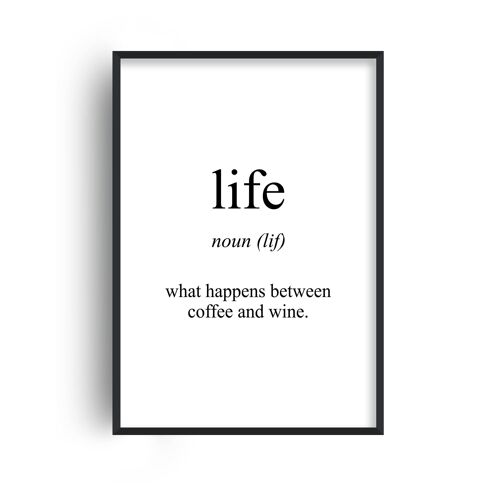 Life Meaning Print - A4 (21x29.7cm) - White Frame