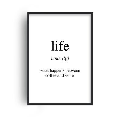 Life Meaning Print - A3 (29.7x42cm) - White Frame