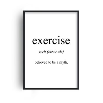Exercice Signification Print - 20x28inchesx50x70cm - Cadre Blanc 1