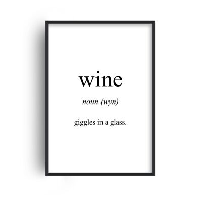 Wine Meaning Print - 20x28inchesx50x70cm - White Frame