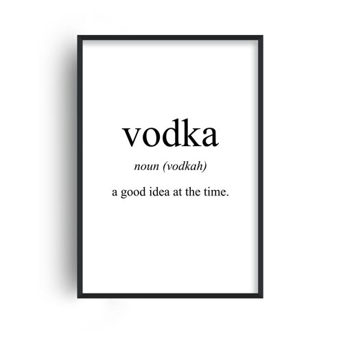 Vodka Meaning Print - A4 (21x29.7cm) - Black Frame