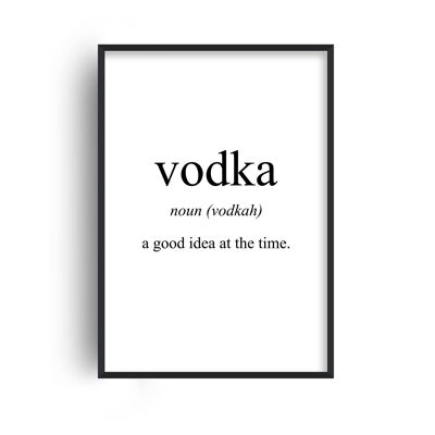 Vodka Meaning Print - A2 (42x59.4cm) - Black Frame