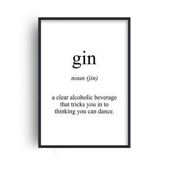 Impression Gin Signification - A3 (29,7x42cm) - Cadre Noir 1