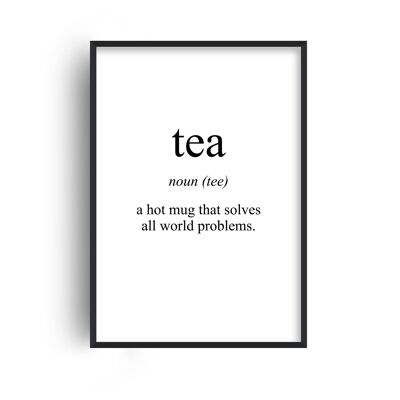 Tea Meaning Print - 30x40inches/75x100cm - Black Frame