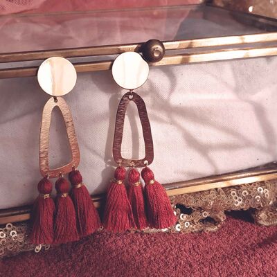 Copper red Frida earrings