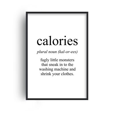 Calories Meaning Print - A4 (21x29.7cm) - Black Frame