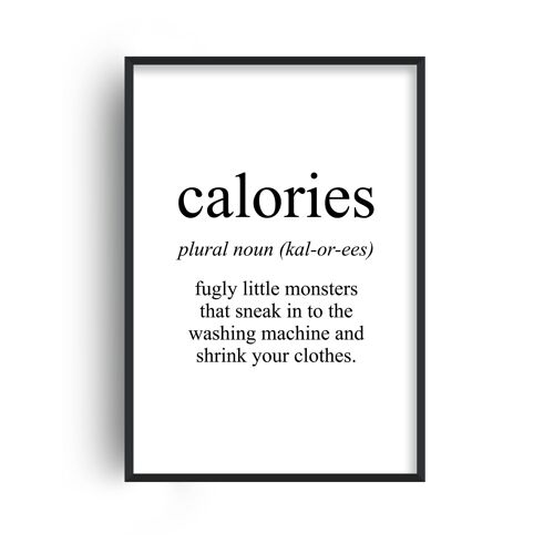 Calories Meaning Print - A3 (29.7x42cm) - White Frame