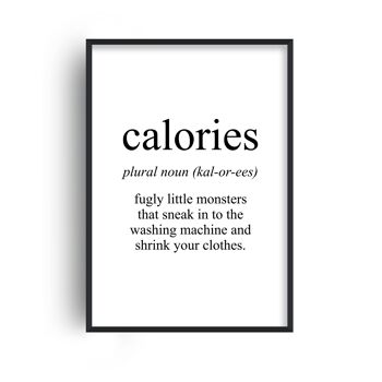 Calories Signification Print - A3 (29,7x42cm) - Cadre Blanc 1