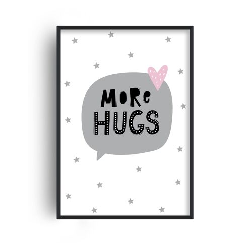 More Hugs Bubble Print - 30x40inches/75x100cm - Black Frame