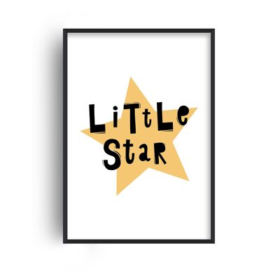Little Star Scandi Print - A2 (42x59.4cm) - Black Frame