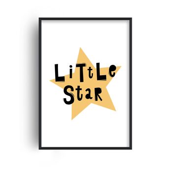 Imprimé Little Star Scandi - 20x28 poucesx50x70cm - Cadre Noir 1