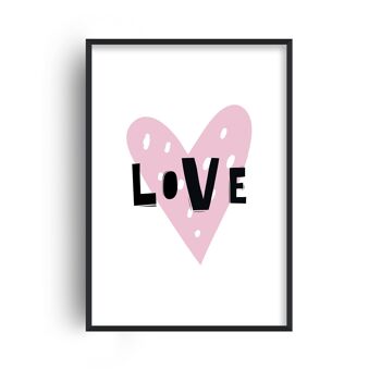 Love Heart Scandi Print - A2 (42 x 59,4 cm) - Impression uniquement 1