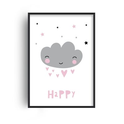 Happy Cloud Print - A3 (29.7x42cm) - Black Frame