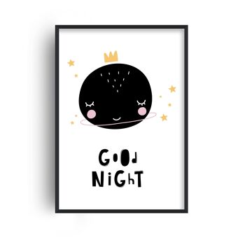 Good Night Planet Print - A3 (29,7x42cm) - Cadre Noir 1