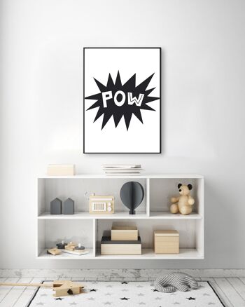 Impression Pow - 30x40 pouces/75x100cm - Cadre Noir 2