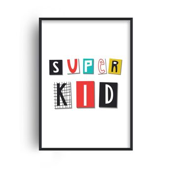 Impression de typographie Super Kid - 30 x 40 pouces/75 x 100 cm - Impression uniquement 1