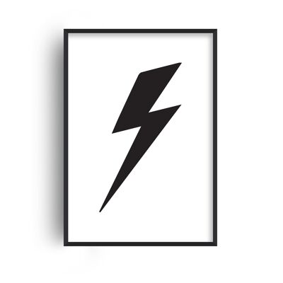 Lightning Bolt Print - A4 (21x29.7cm) - White Frame