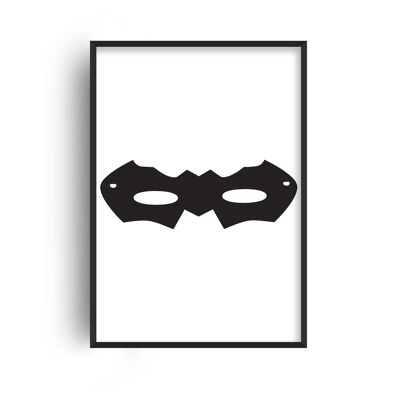Superhero Mask Print - A2 (42x59.4cm) - Black Frame