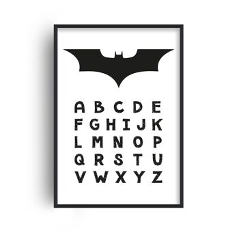 Batman ABC Print - A4 (21x29,7cm) - Cadre Blanc 1