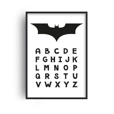 Batman ABC Print - A3 (29.7x42cm) - White Frame