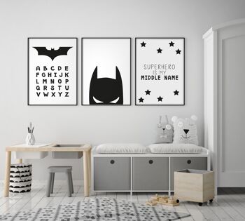 Batman ABC Print - 30 x 40 pouces/75 x 100 cm - Impression uniquement 4
