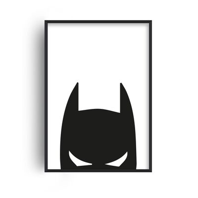 Batman Head Print - A4 (21x29.7cm) - Black Frame