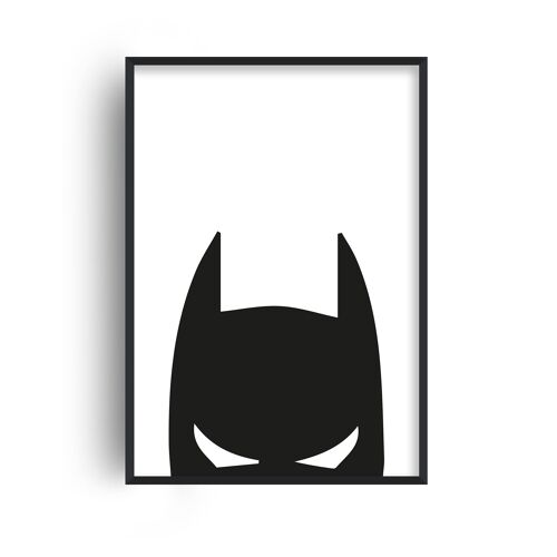 Batman Head Print - 20x28inchesx50x70cm - Black Frame