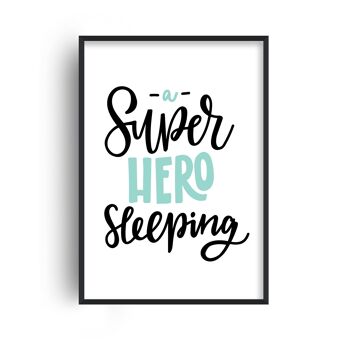 Superhero Sleeping Mint Print - A5 (14,7 x 21 cm) - Impression uniquement 1