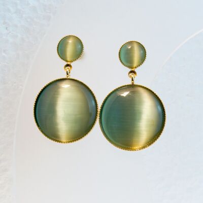 Studs, gold-plated, mint (370.10)